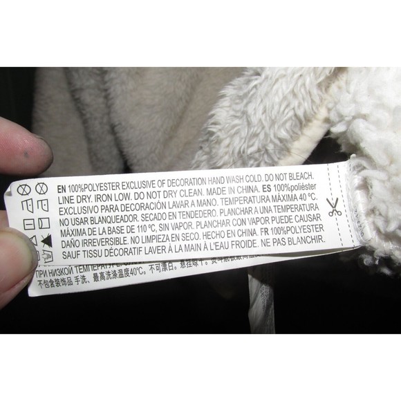 Forever 21 Women's Ivory 1/4 Zip Fleece Long Sleeve Jacket Size M - Picture 8 of 9